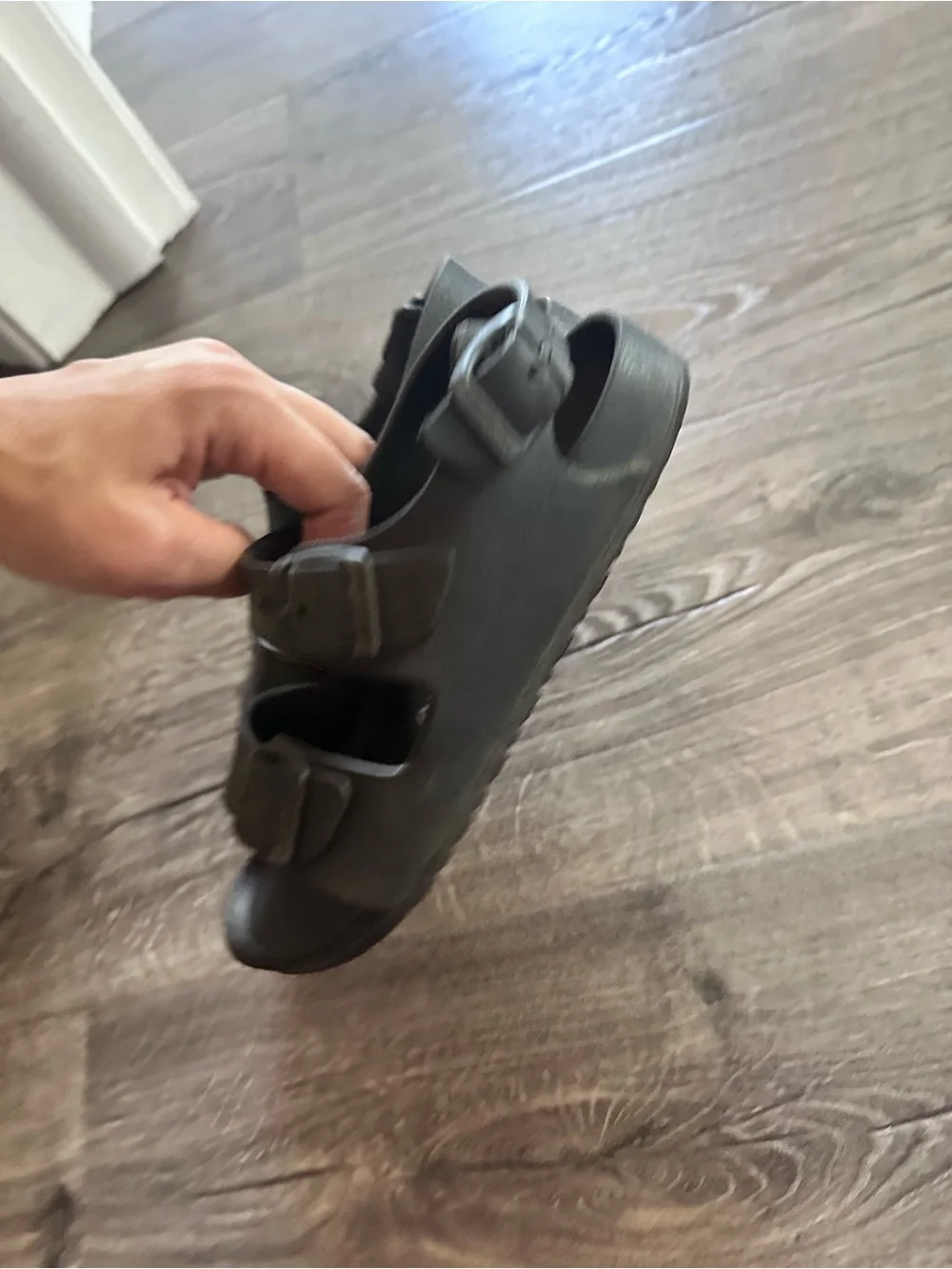 Birkenstock Kids Black Two-Strap EVA Sandals